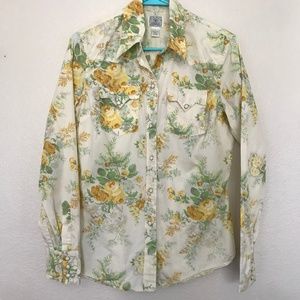 Lucky Brand Dungarees America Floral Top, cowboy.